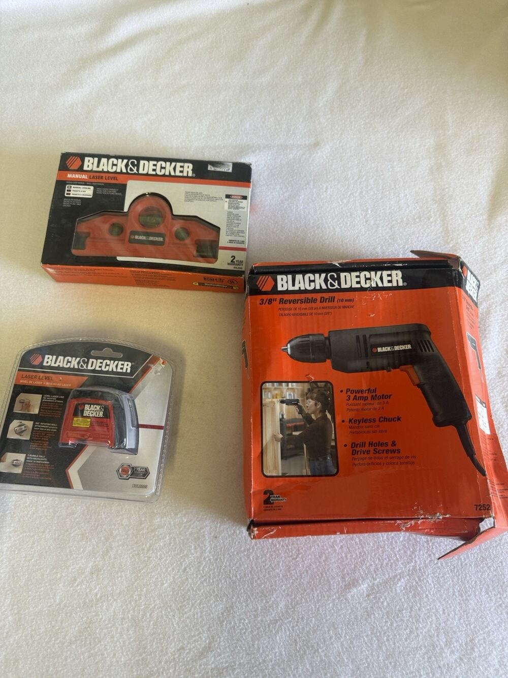 Black &decker Lot New And Used Drill And Levels